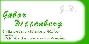gabor wittenberg business card